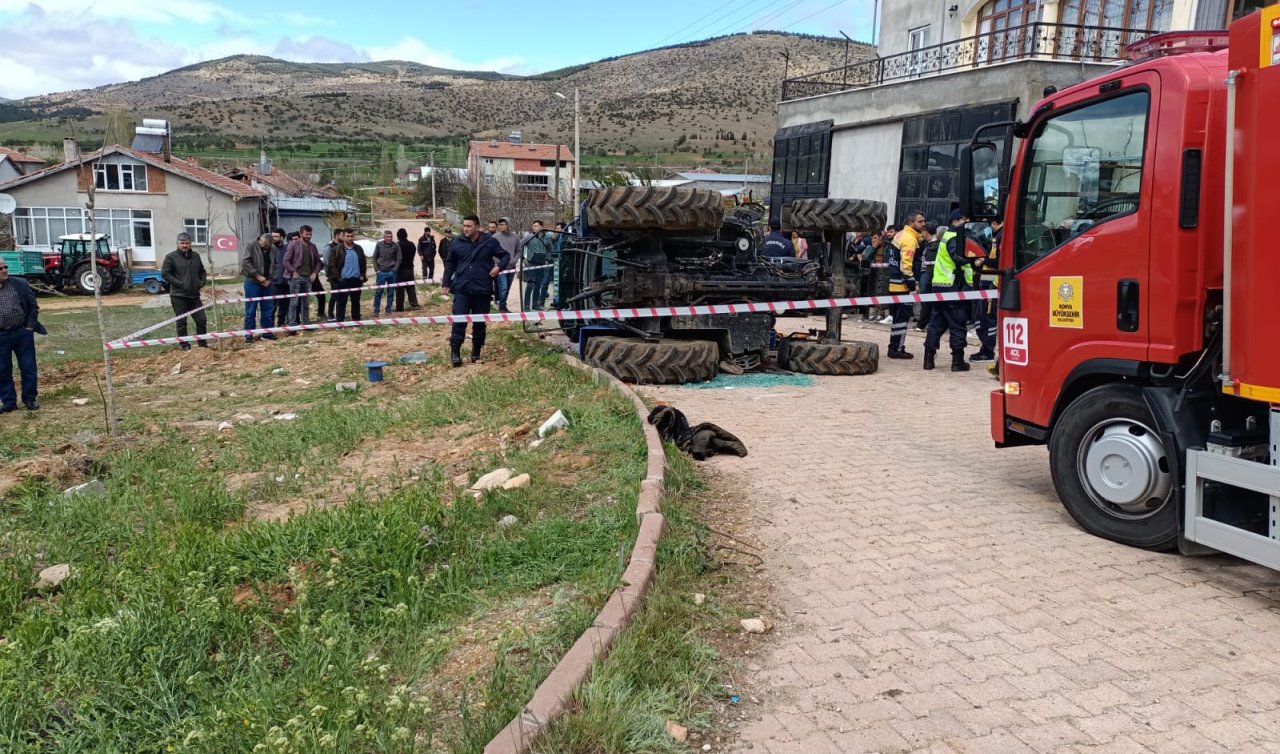 Konya’da traktör devrildi! Anne yaralandı genç kız öldü 