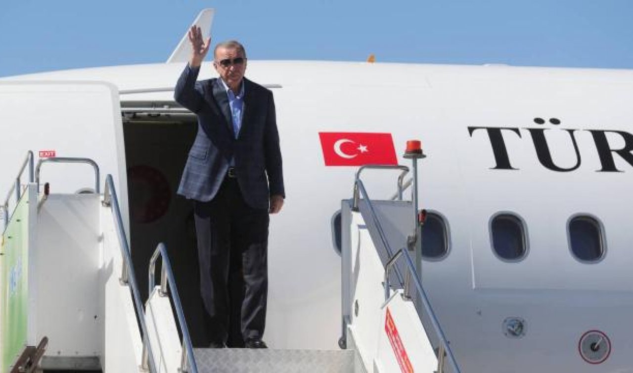  Cumhurbaşkanı Recep Tayyip Erdoğan’ın uçağı Konya’ya indi