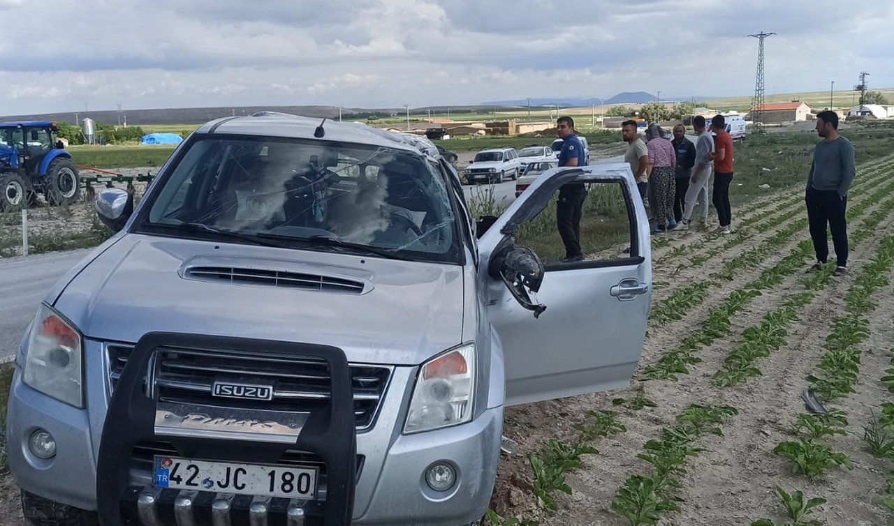 Konya’da kamyonet takla attı!  5 kişi yaralandı