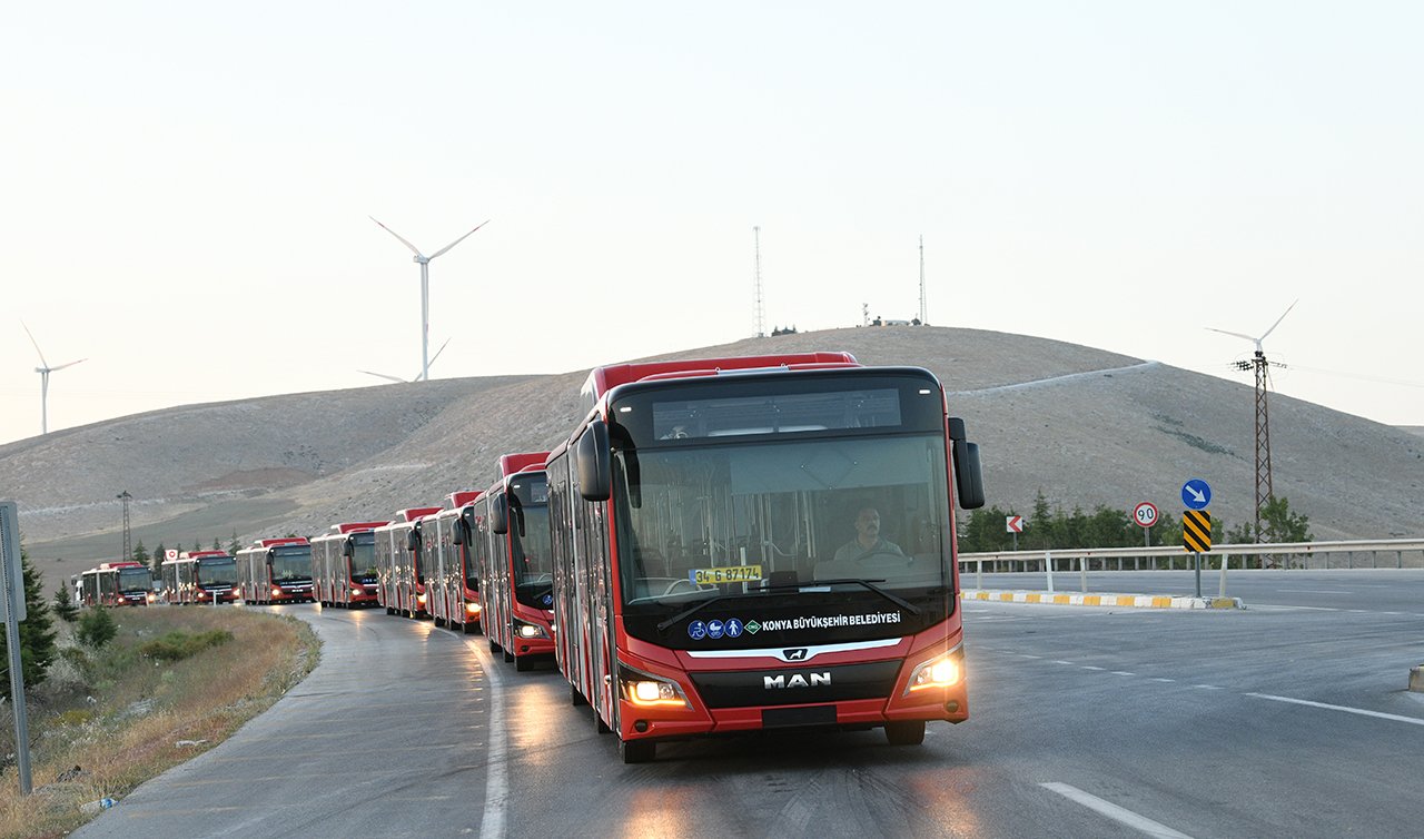  Konya filosu genişliyor: 8 otobüs daha Konya’ya geldi