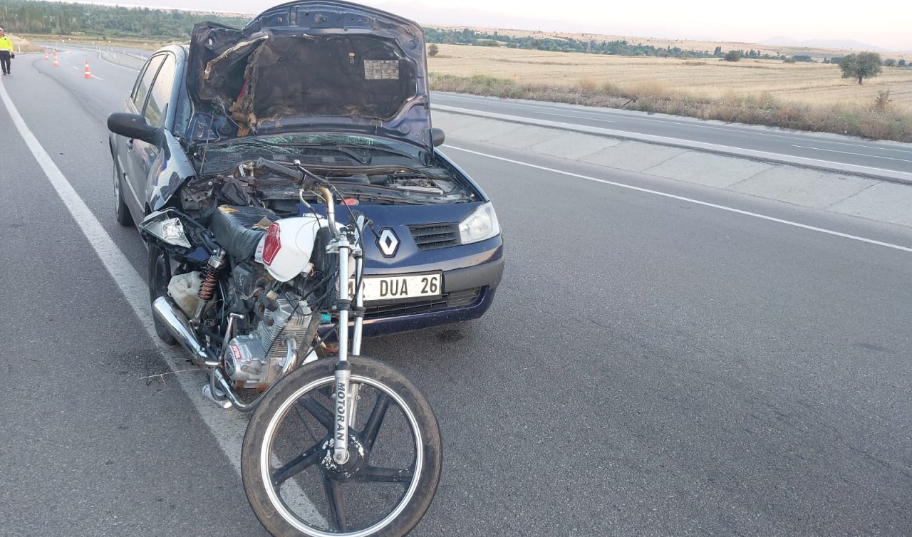Konya’da otomobil ile motosiklet çarpıştı! Sürücüsü öldü