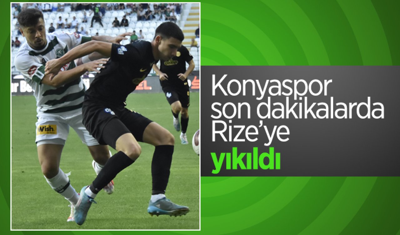  Konyaspor, son dakikalarda Rize’ye yıkıldı