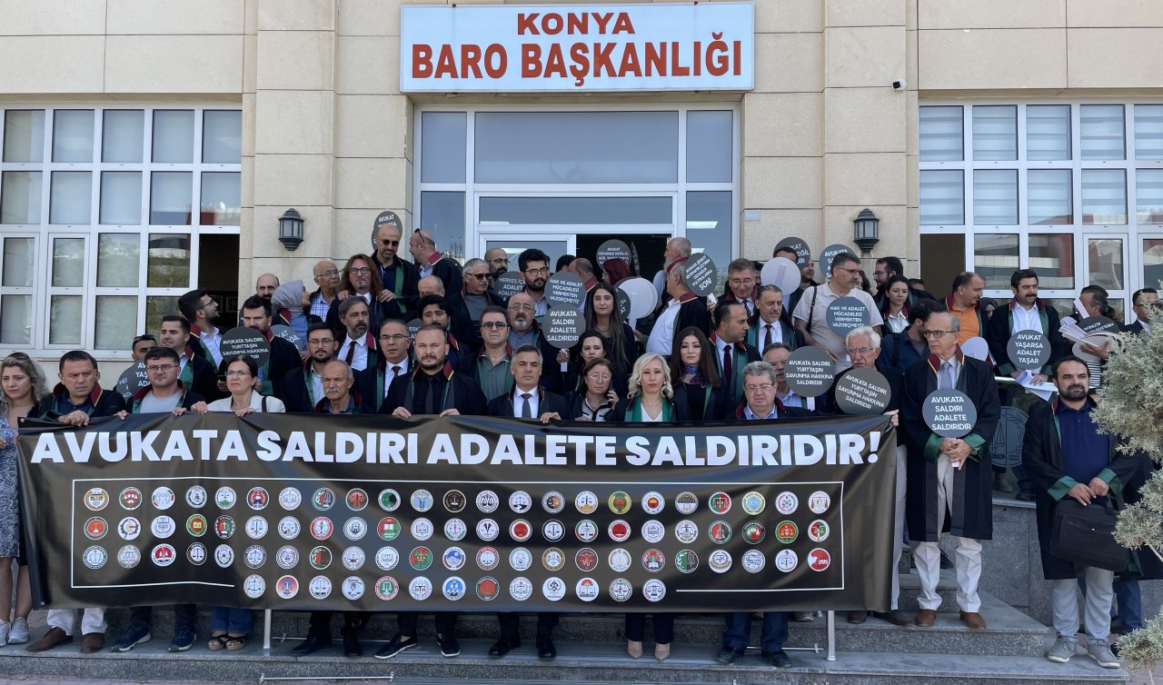  Konya’da avukatlara yönelik saldırılar protesto edildi