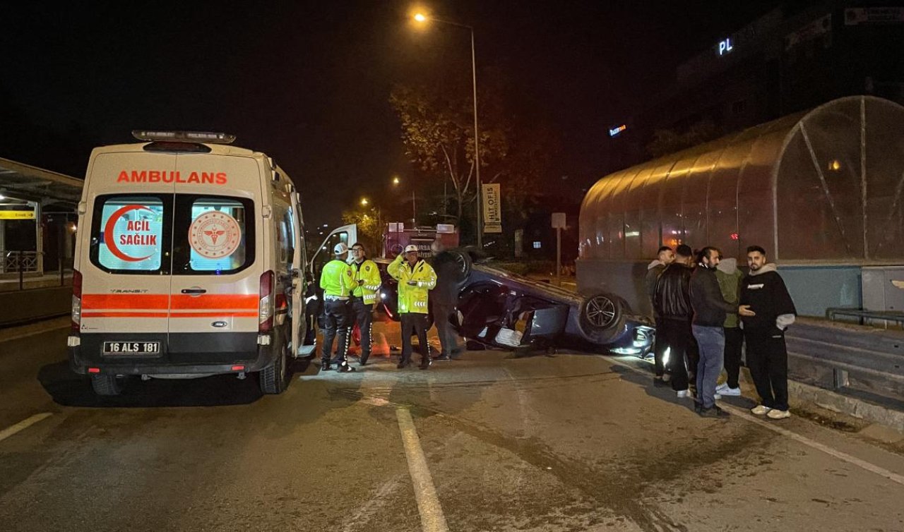  Takla atan otomobildeki 1 kişi öldü 3 kişi yaralandı