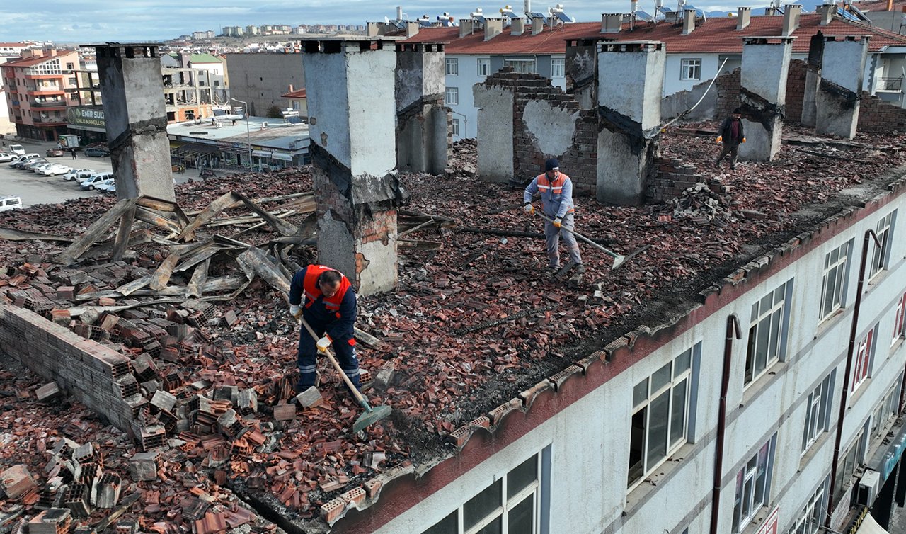 Konya Beyşehir’deki yangının izleri siliniyor