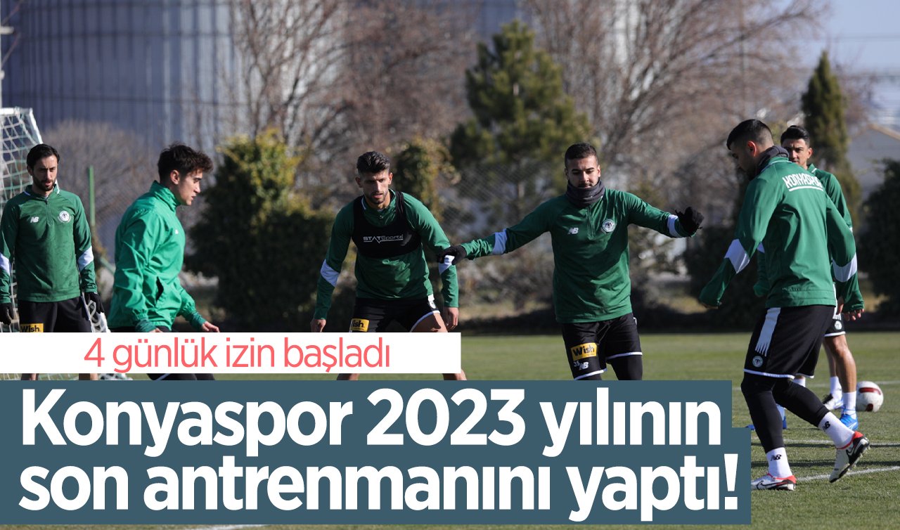  Konyaspor 2023 yılının son antrenmanını yaptı! 4 günlük izin başladı