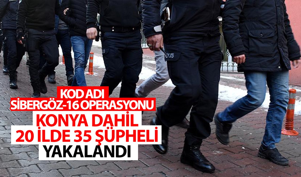  Kod adı Sibergöz-16 operasyonu: Konya dahil 20 ilde 35 şüpheli yakalandı