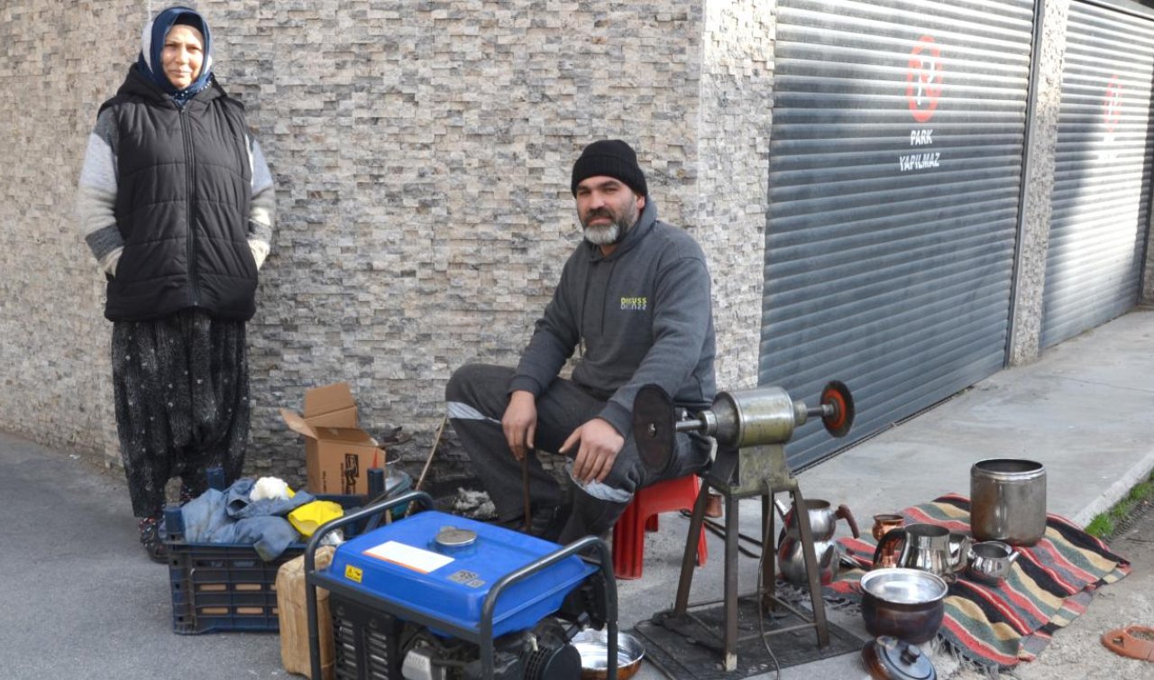  Unutulmaya yüz tutmuş olan dede mesleği kalaycılığı yaşatmaya çalışıyor