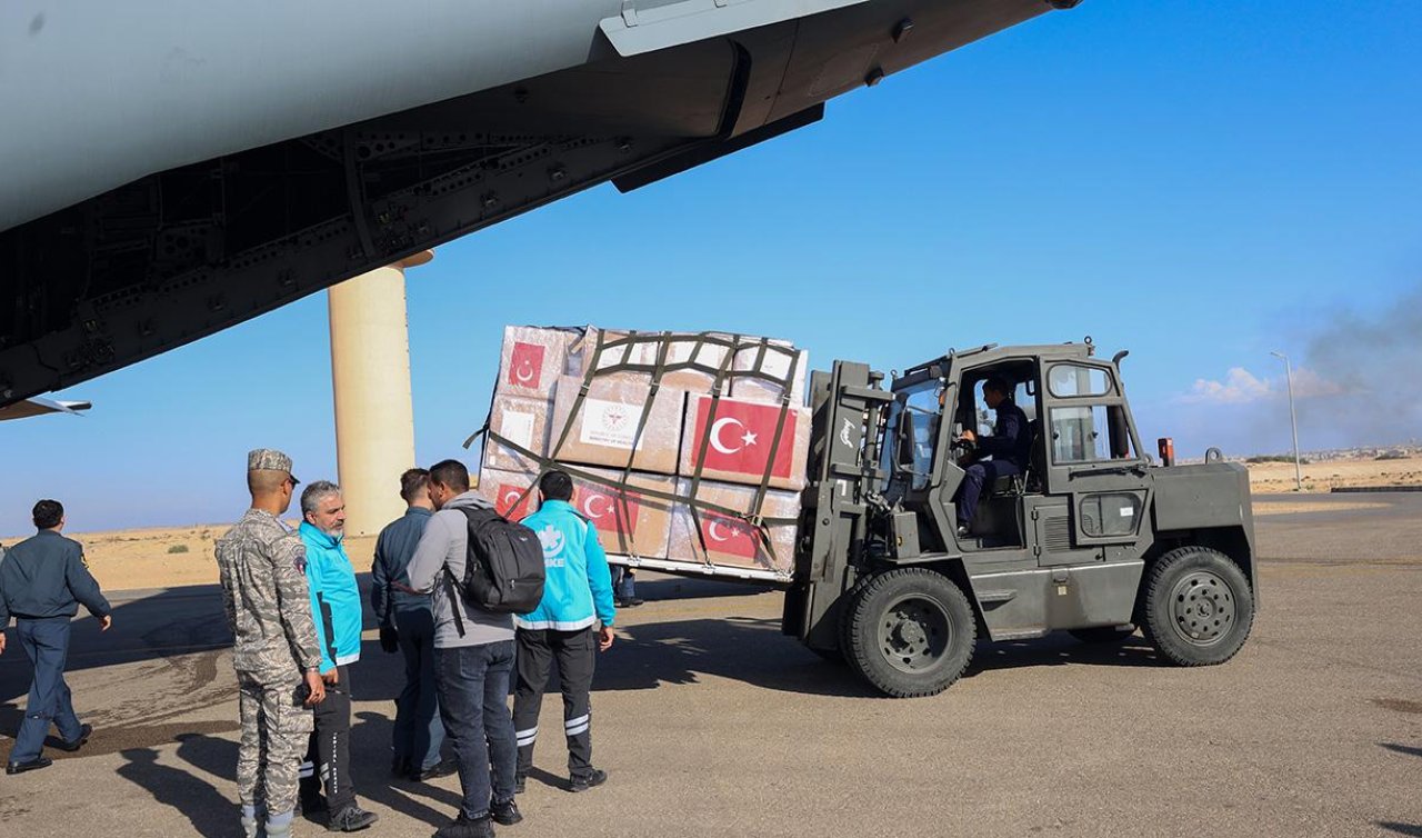  Türkiye’nin Gazze için gönderdiği sağlık yardımı Mısır’a ulaştı