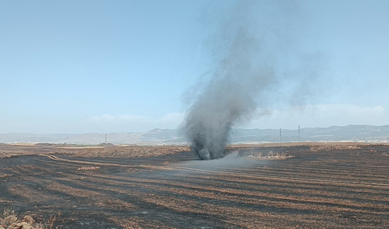 Anız yangınında 15 bin dönüm tarım alanı zarar gördü! 