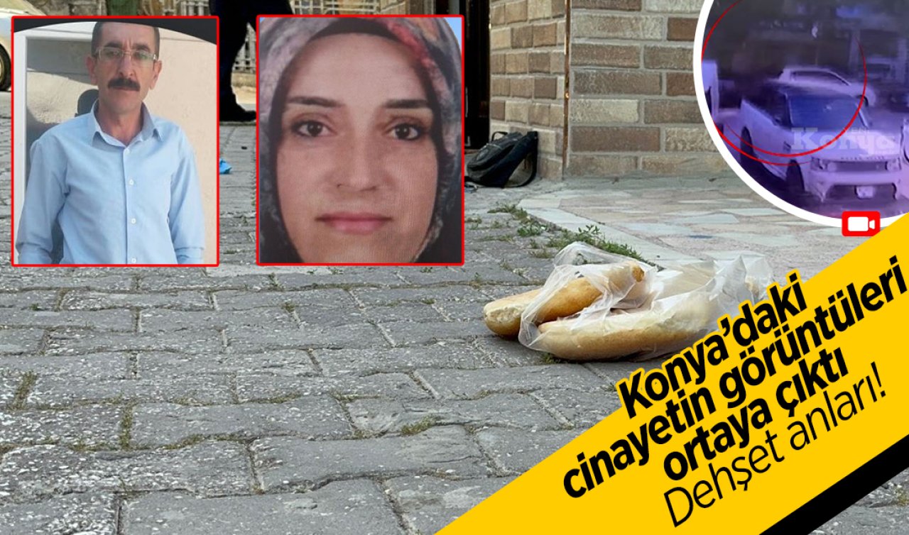 Konya’daki cinayetin görüntüleri ortaya çıktı! Dehşet anları