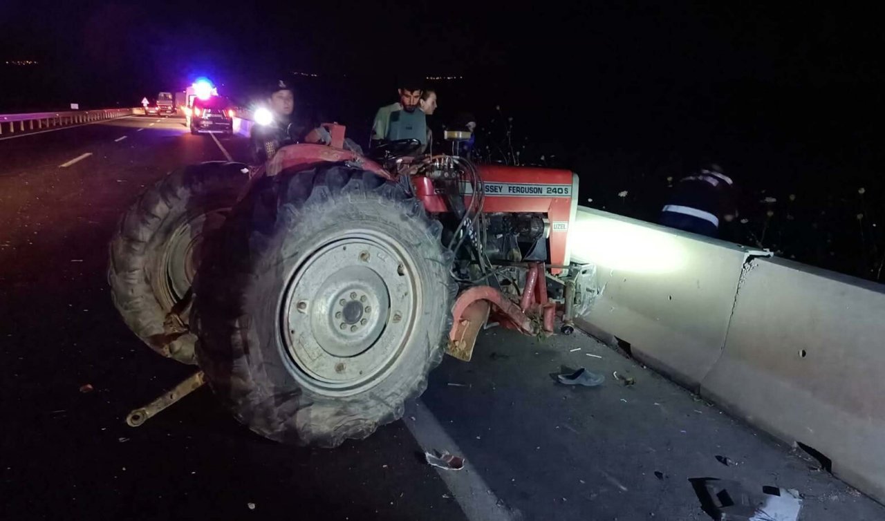 Kamyonla çarpışan traktörün sürücüsü öldü