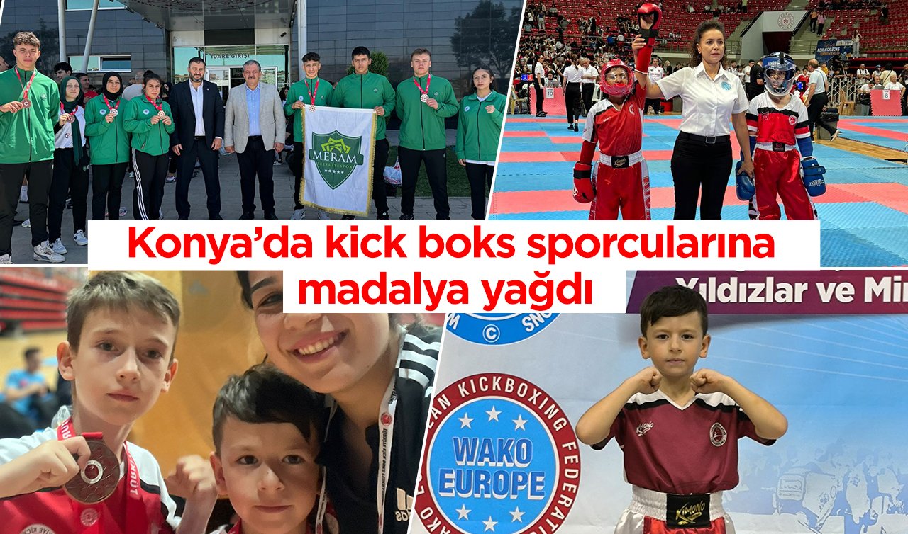 Konya’da kick boks sporcularına madalya yağdı 