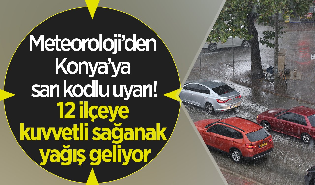 Meteoroloji’den Konya’ya sarı kodlu uyarı! 12 ilçeye kuvvetli sağanak yağış geliyor