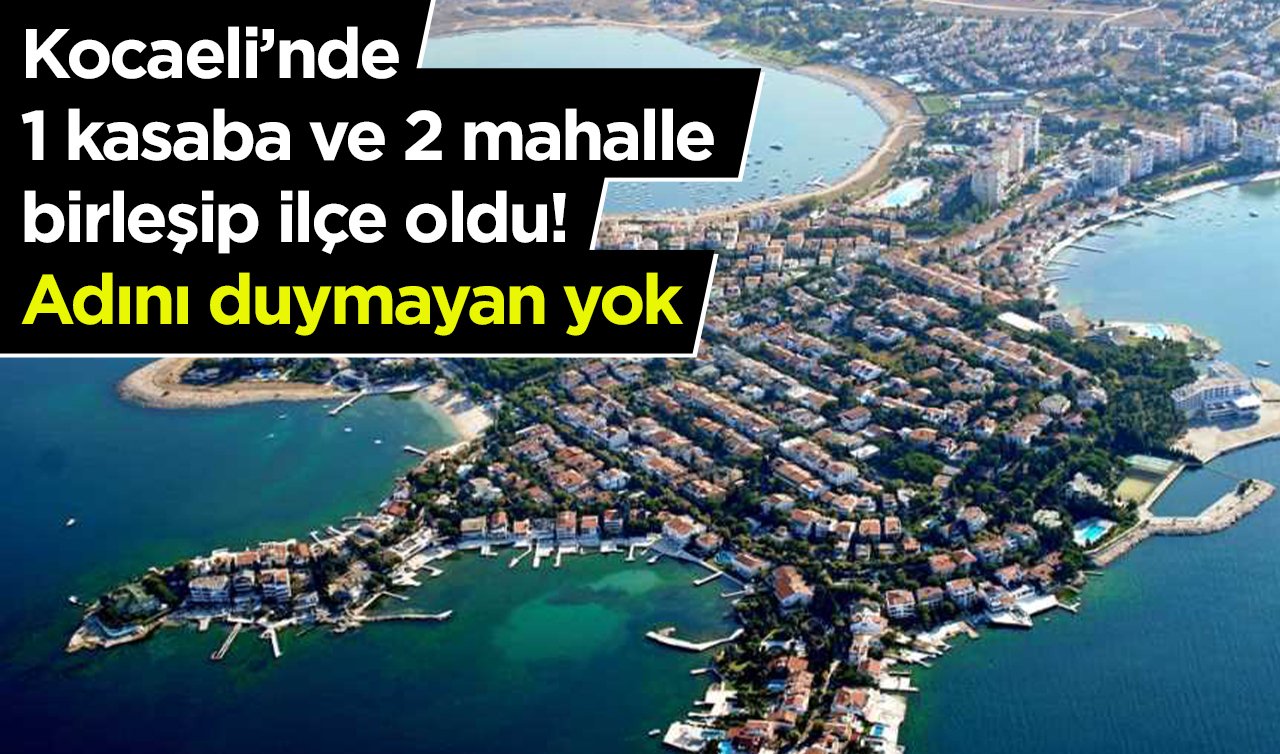 Kocaeli’nde 1 kasaba ve 2 mahalle birleşip ilçe oldu! Adını duymayan yok