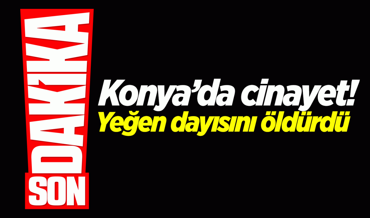  Konya’da cinayet! Yeğen dayısını öldürdü