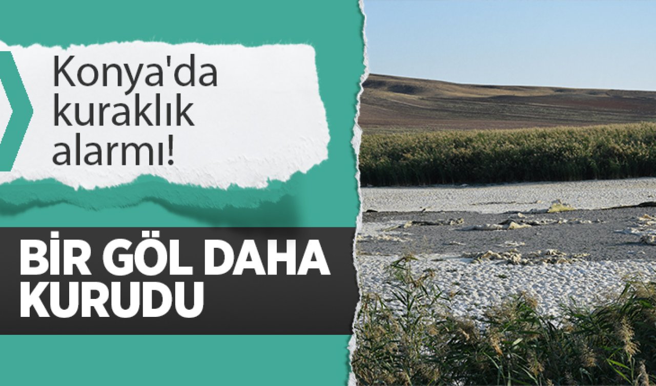  Konya’da kuraklık alarmı! Bir göl daha kurudu