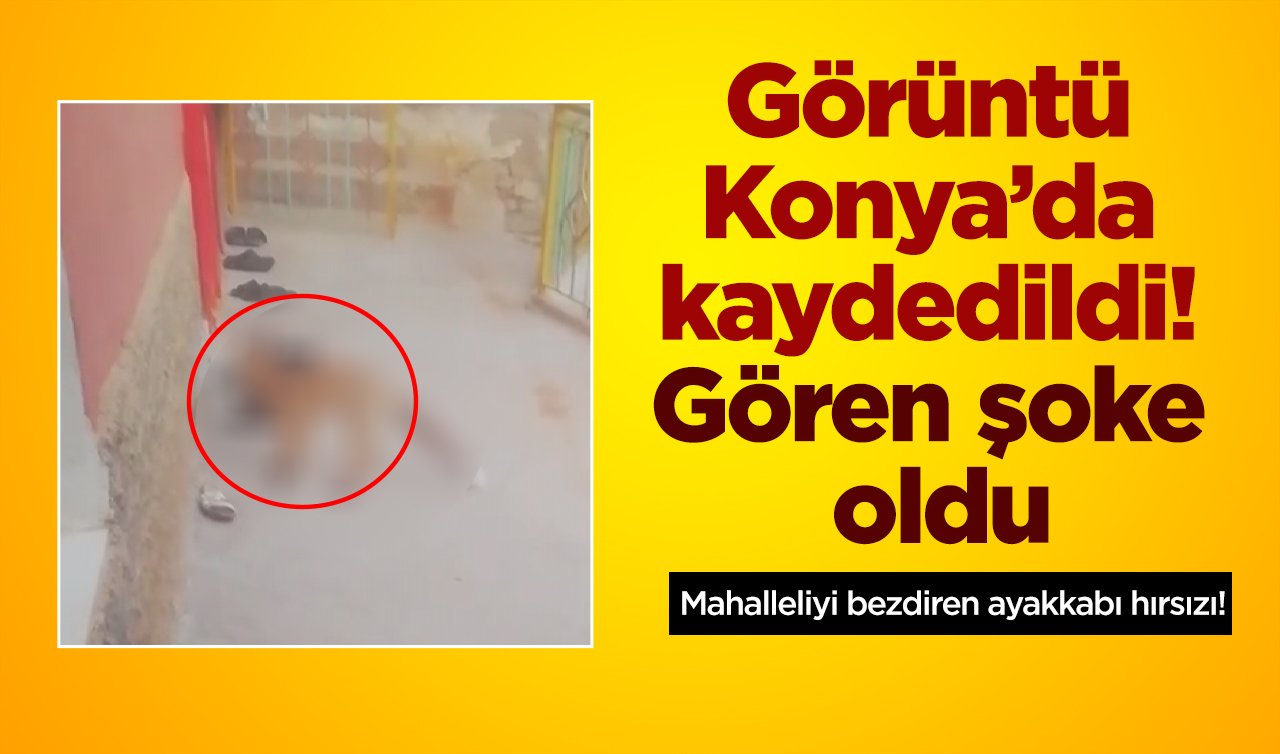  Görüntü Konya’da kaydedildi! Mahalleliyi bezdiren ayakkabı hırsızı! Gören şoke oldu