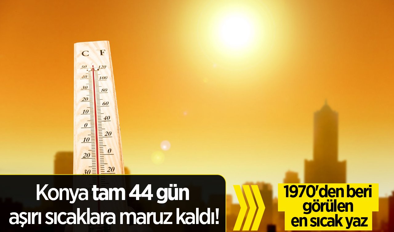  Konya tam 44 gün aşırı sıcaklara maruz kaldı! 1970’den beri görülen en sıcak yaz