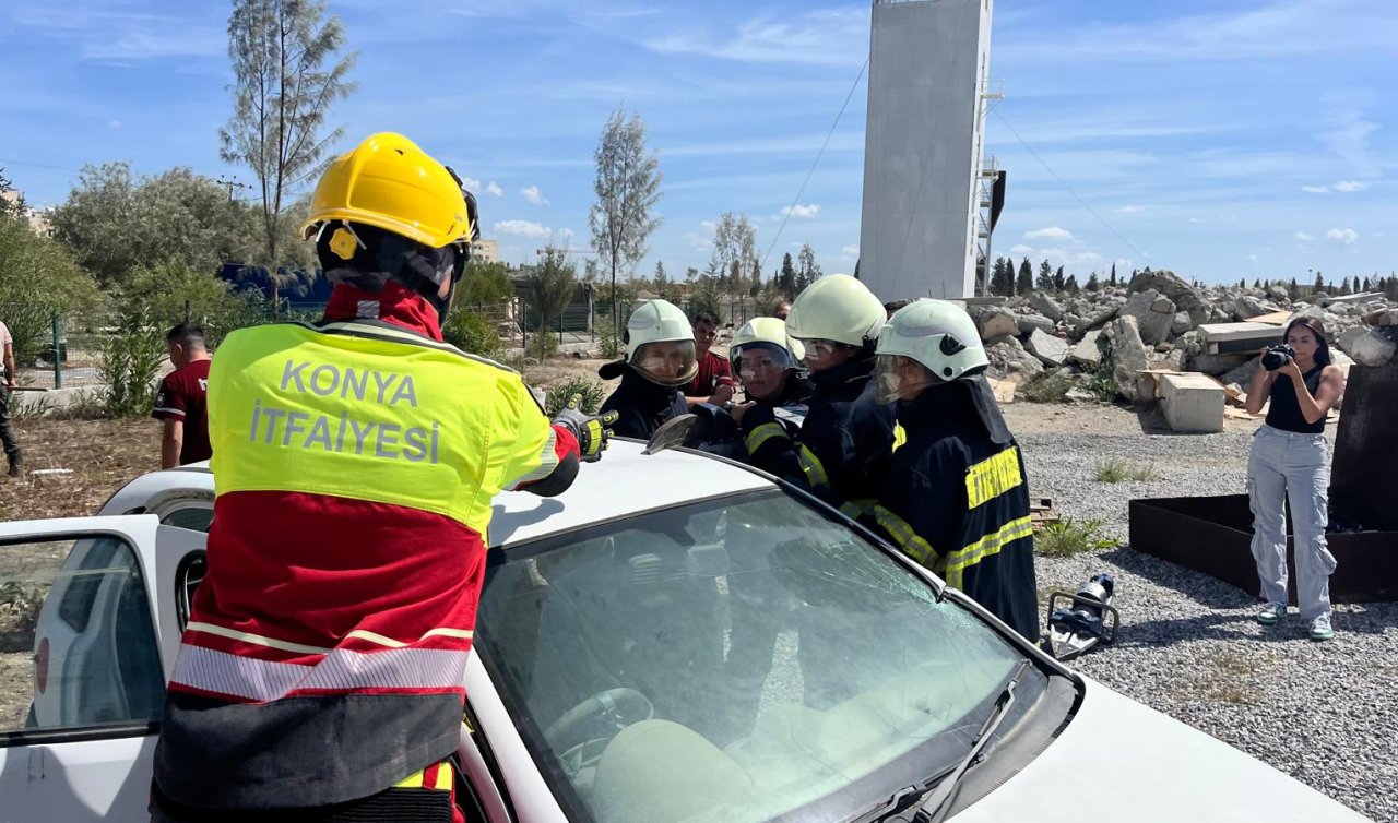  Konya Büyükşehir itfaiyesi KKTC’de görevli itfaiye personellerine eğitim verdi