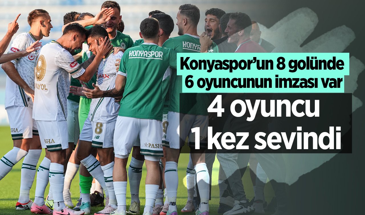  Konyaspor’un 8 golünde 6 oyuncunun imzası var