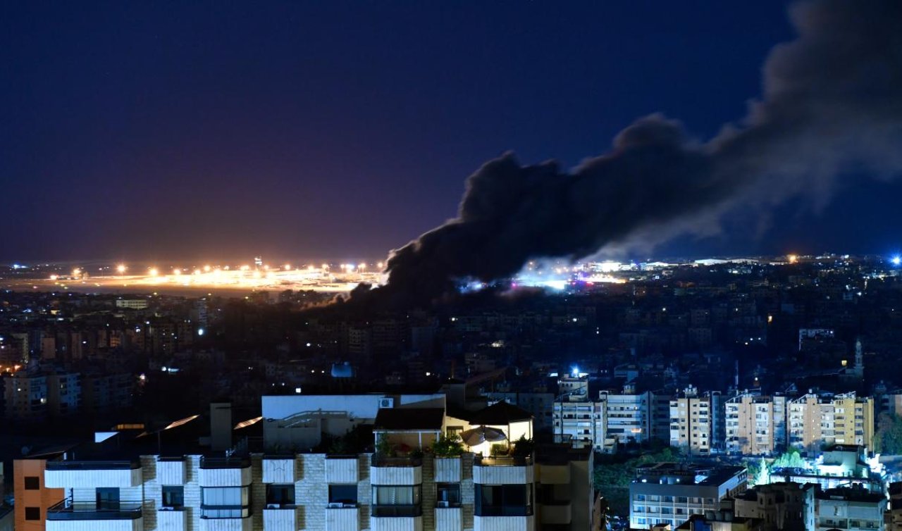 Katil İsrail’in Beyrut’a düzenlediği hava saldırısında 5 kişi öldü