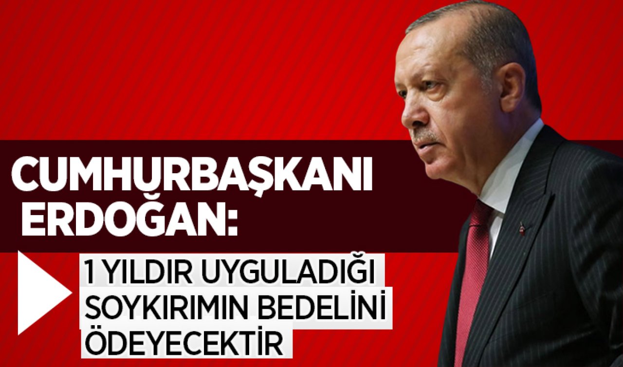 Cumhurbaşkanı Erdoğan: İsrail 1 yıldır uyguladığı soykırımın bedelini ödeyecektir