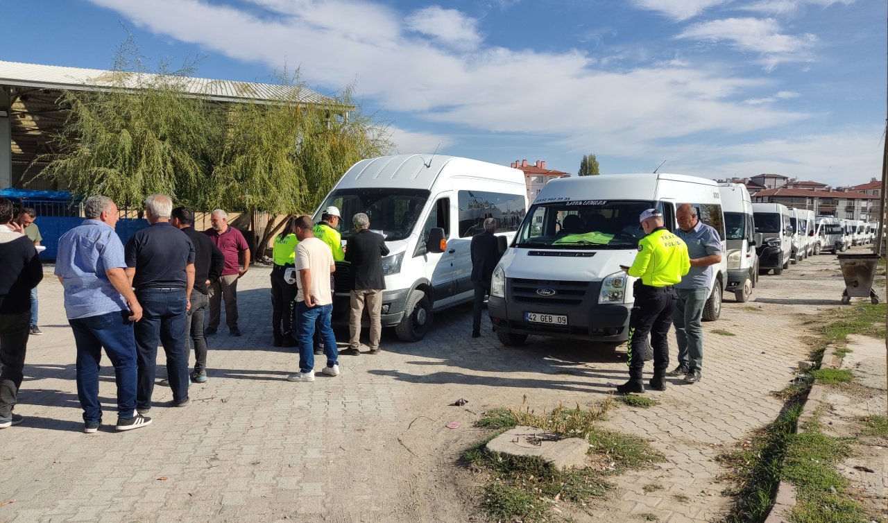 Konya’da servis araçlarına denetim