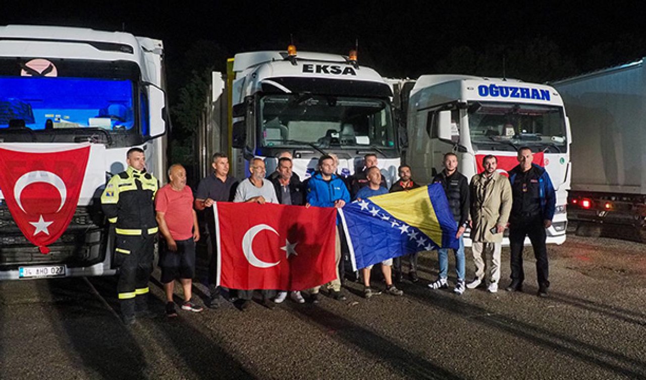 Türkiye’den Bosna-Hersek’e destek: 5 tır yardım malzemesi yola çıktı