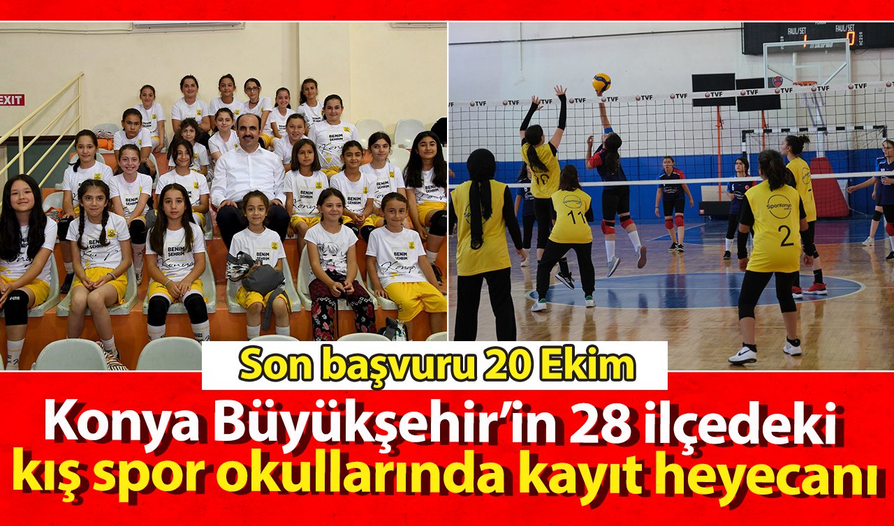 Konya Büyükşehir’in 28 ilçedeki kış spor okullarında kayıt heyecanı! Son başvuru 20 Ekim