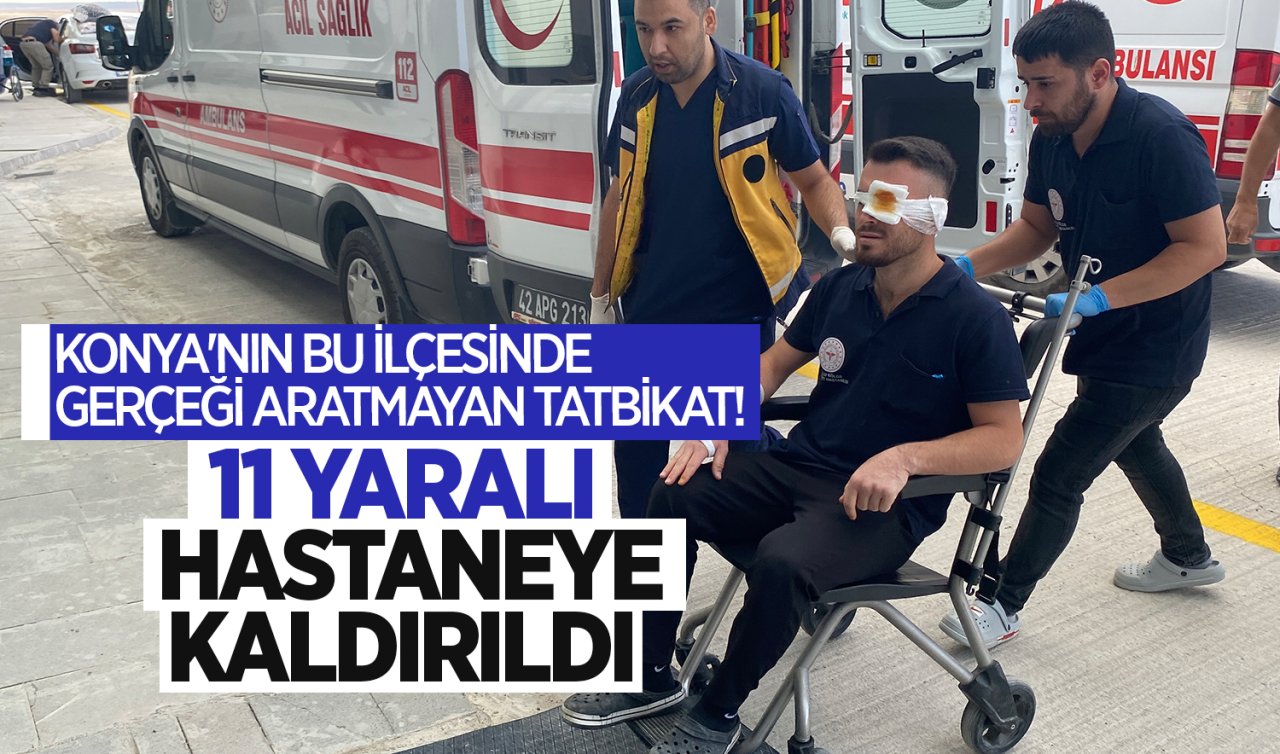 Konya’nın bu ilçesinde gerçeği aratmayan tatbikat! 11 yaralı hastaneye kaldırıldı 