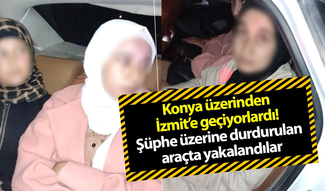 Konya üzerinden İzmit’e geçiyorlardı! Şüphe üzerine durdurulan araçta yakalandılar:  64.466 TL para cezası uygulandı!