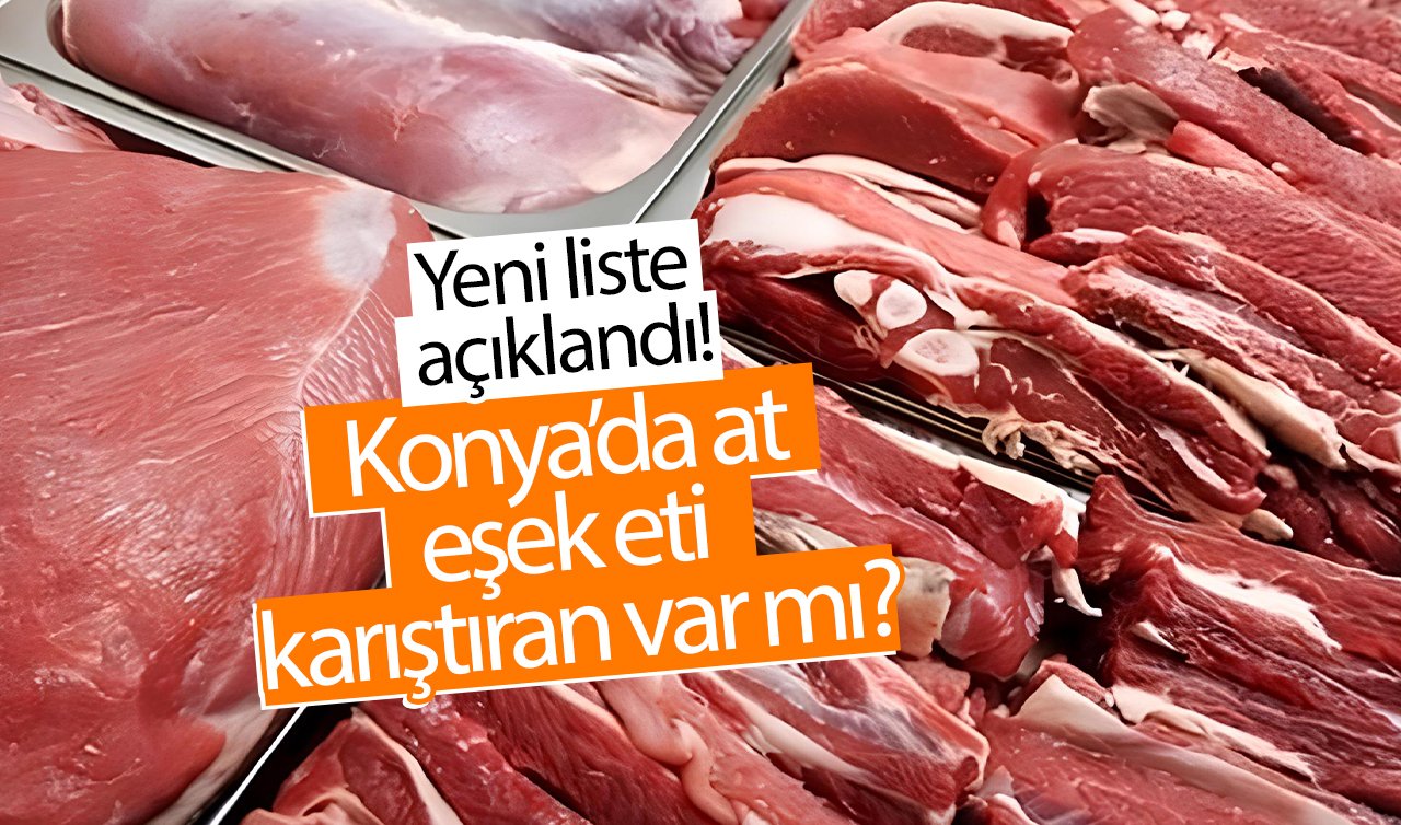 Yeni liste açıklandı! Konya’da at, eşek eti karıştıran var mı?