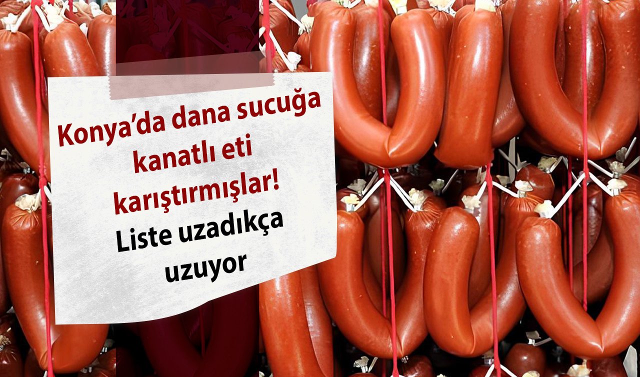 Konya’da dana sucuğa kanatlı eti karıştırmışlar! Liste uzadıkça uzuyor