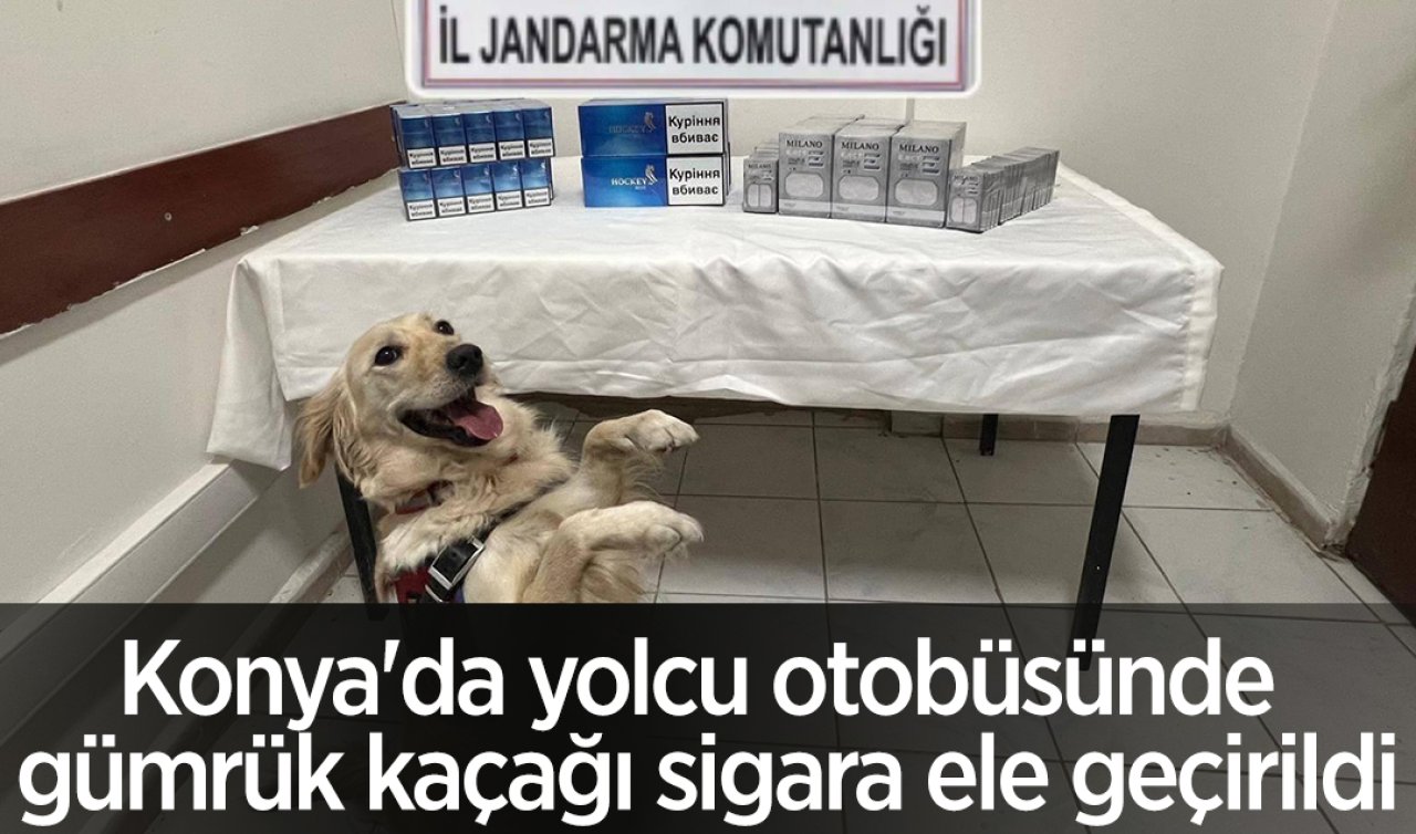  Konya’da yolcu otobüsünde gümrük kaçağı sigara ele geçirildi!