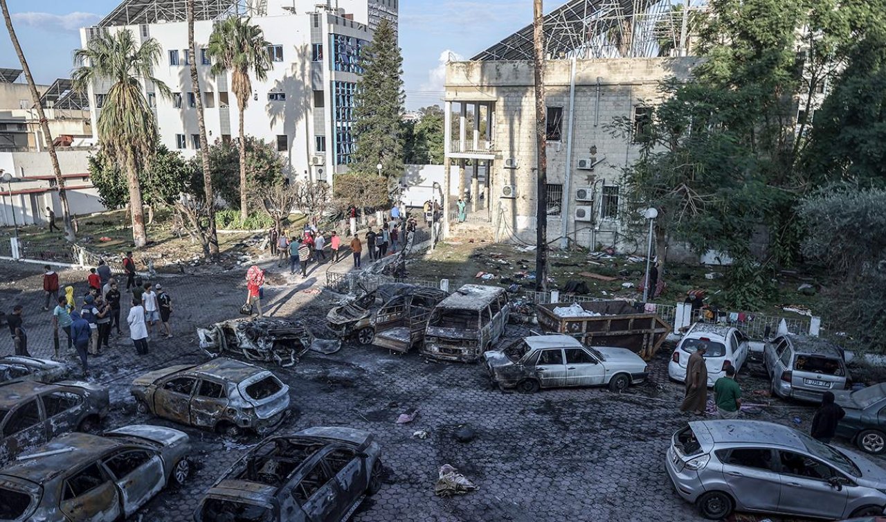 İsrail ordusunun Gazze’deki hastaneye düzenlediği saldırıda çok sayıda sağlık çalışanı yaralandı