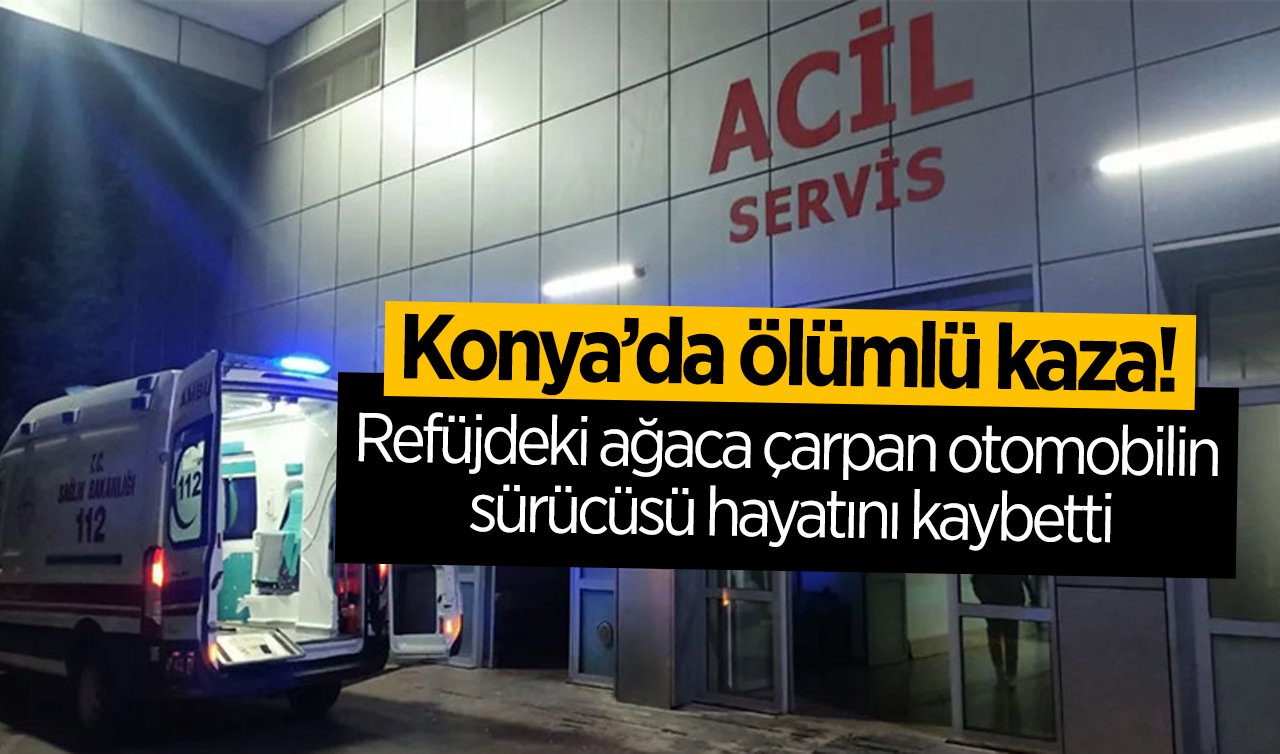  Konya’da ölümlü kaza! Refüjdeki ağaca çarpan otomobilin sürücüsü hayatını kaybetti