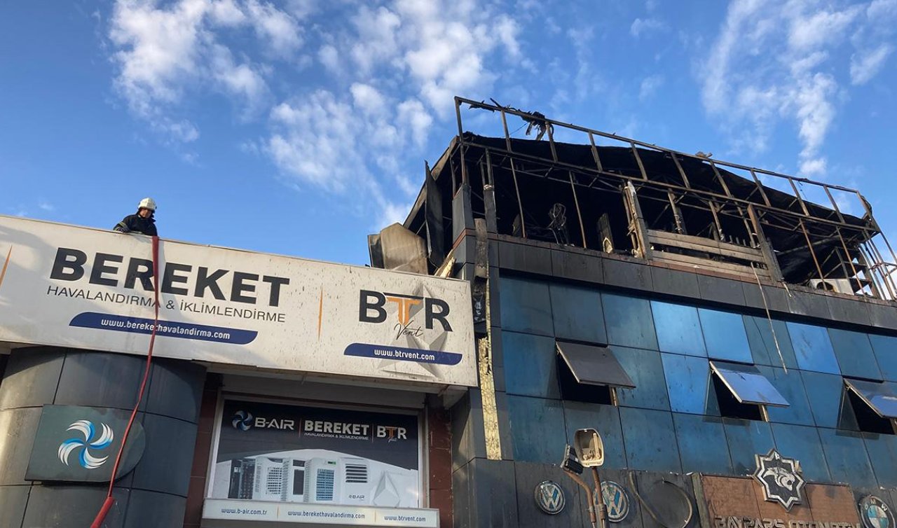 Gaziantep’te oto yedek parçası satan iş yerinde yangın