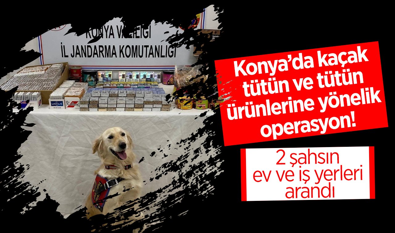 Konya’da kaçak tütün ve tütün ürünlerine yönelik operasyon! 2 şahsın ev ve iş yerleri arandı