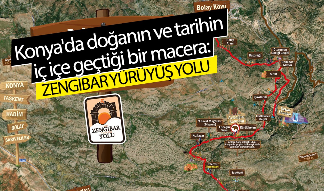 Konya’da doğanın ve tarihin iç içe geçtiği bir macera: Zengibar Yürüyüş Yolu