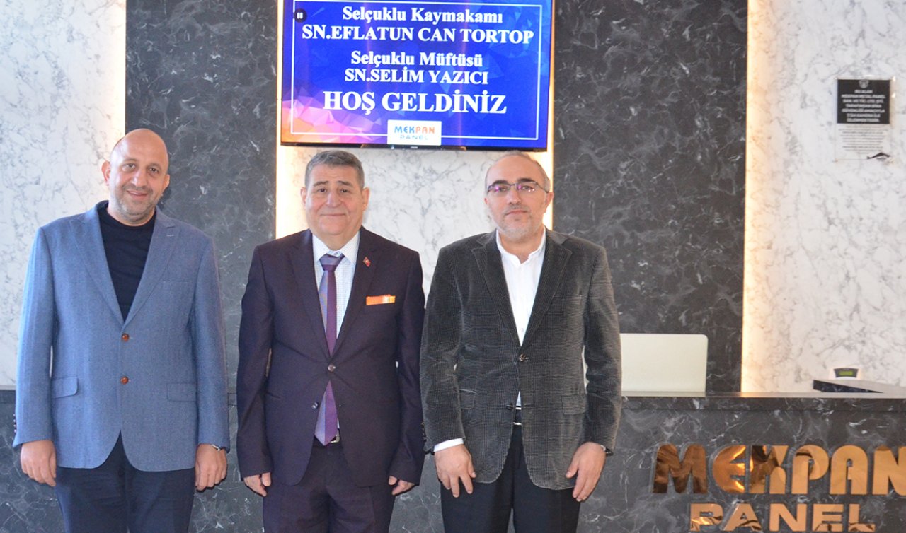 Selçuklu Kaymakamı Eflatun Can Tortop Mekpan Panel’i ziyaret etti