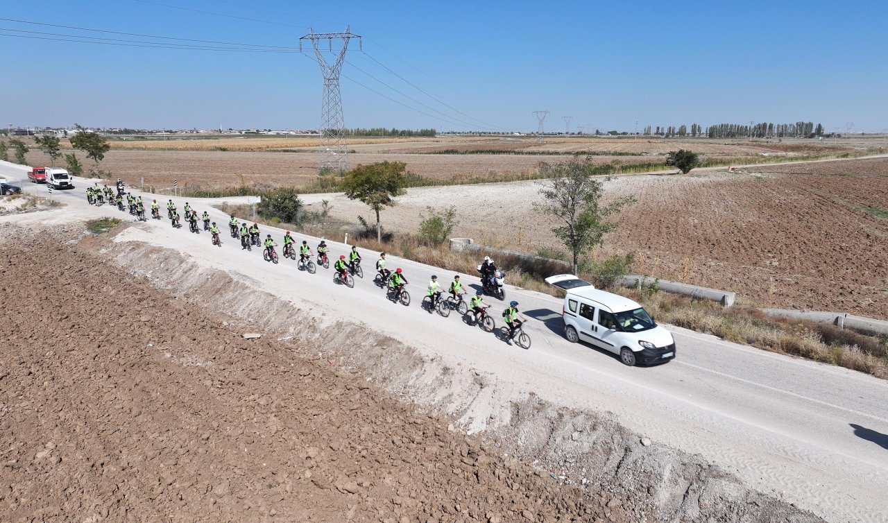 Konya’da lise öğrencileri doğal ve tarihi güzellikler eşliğinde pedal çevirdi