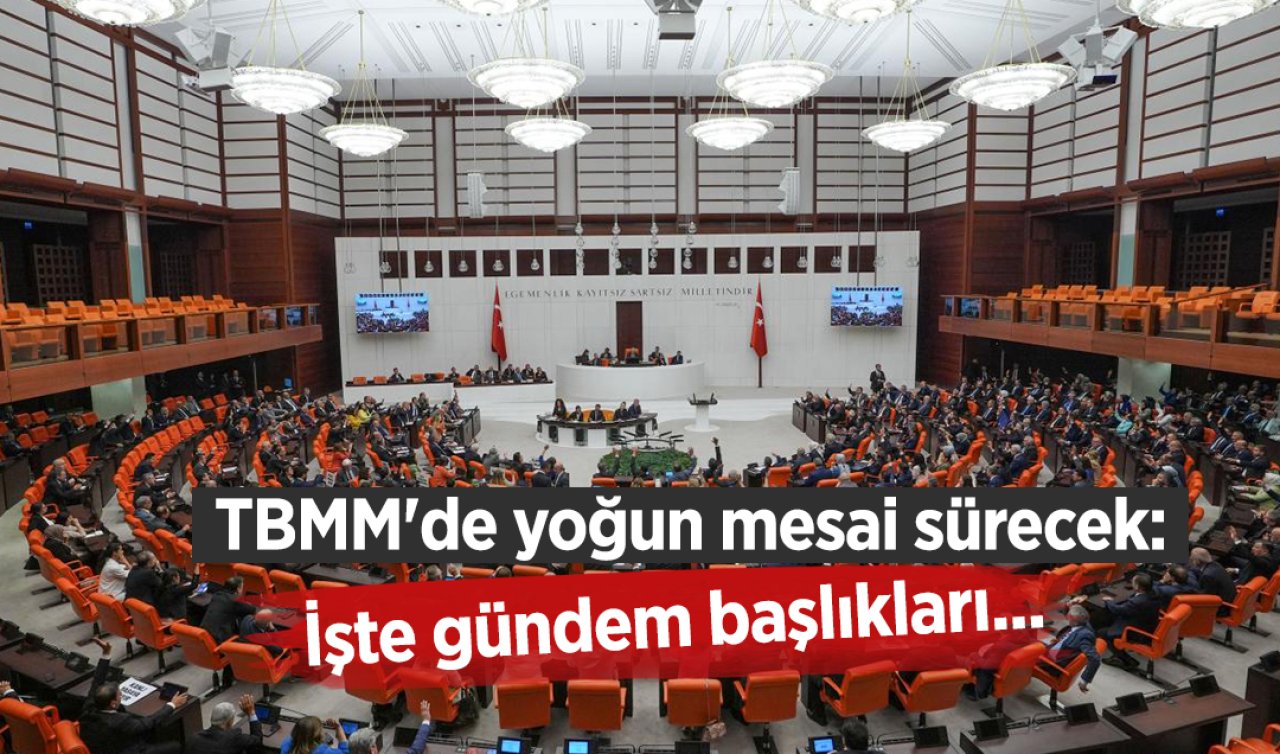 TBMM’de yoğun mesai sürecek: İşte gündem başlıkları...