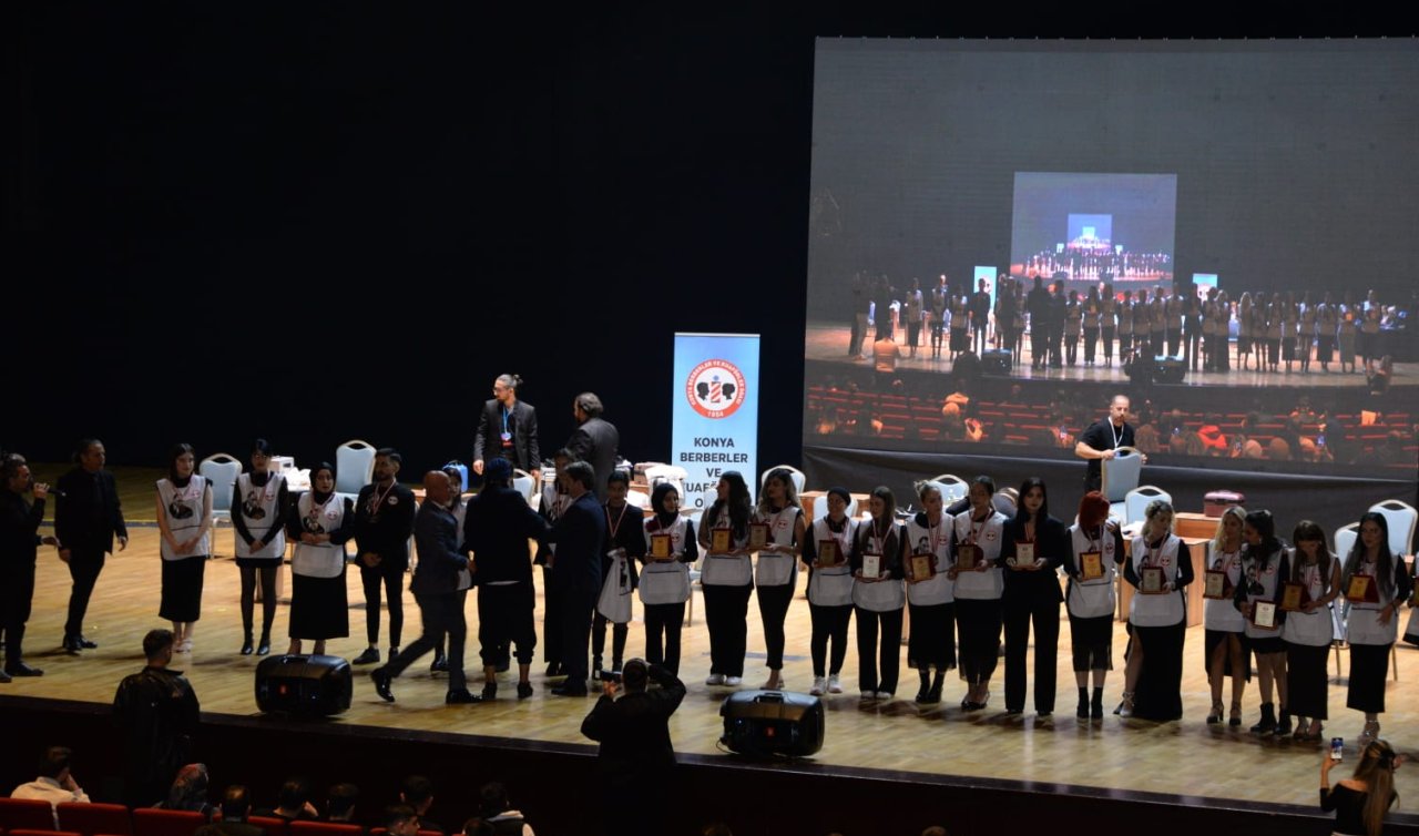 180 berber ve kuaför Konya’da yarıştı 