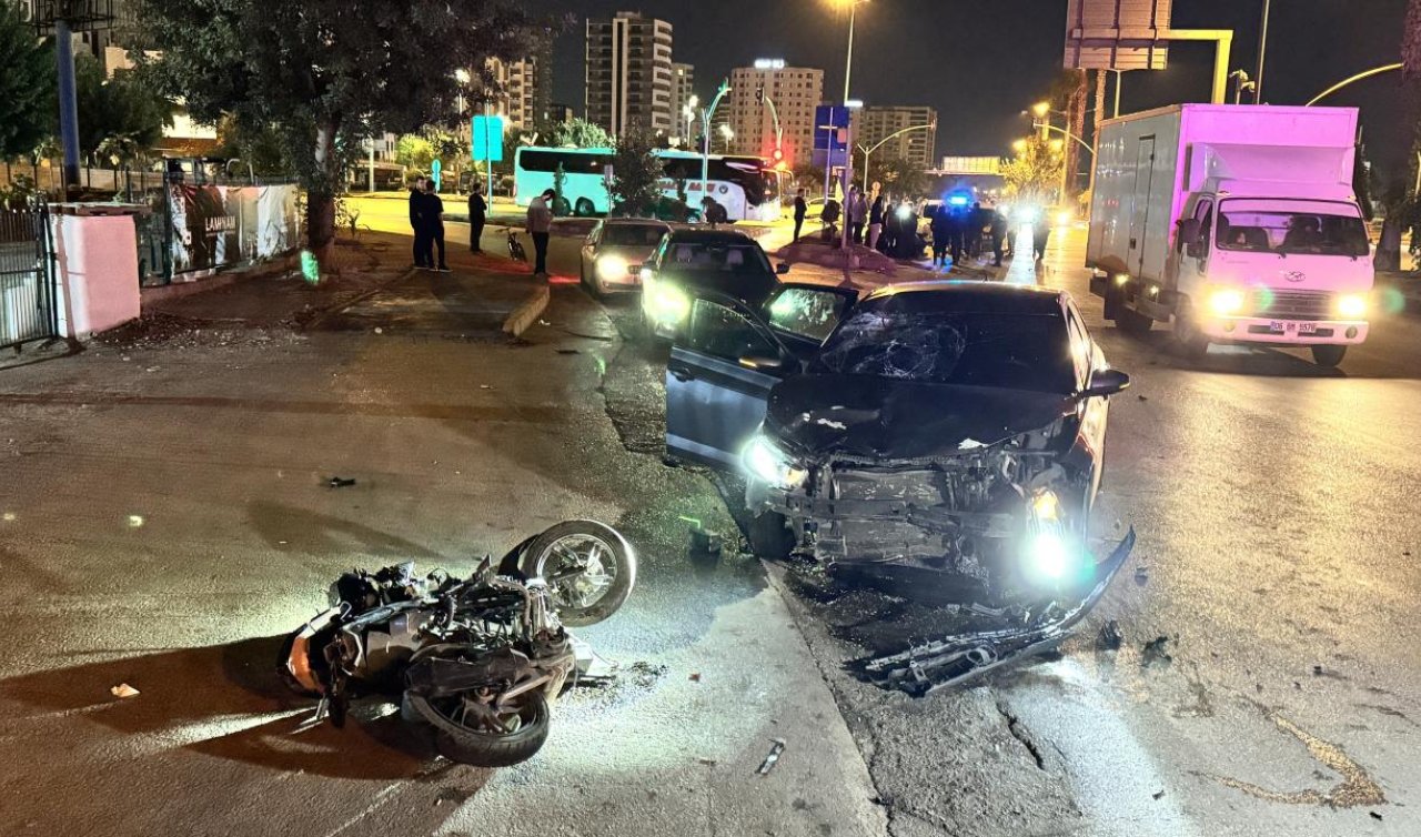 Otomobille çarpışan motosikletin sürücüsü yaşamını yitirdi