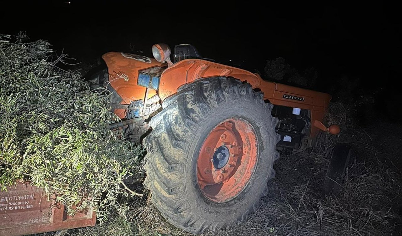 Devrilen traktörün altında kalan sürücü öldü