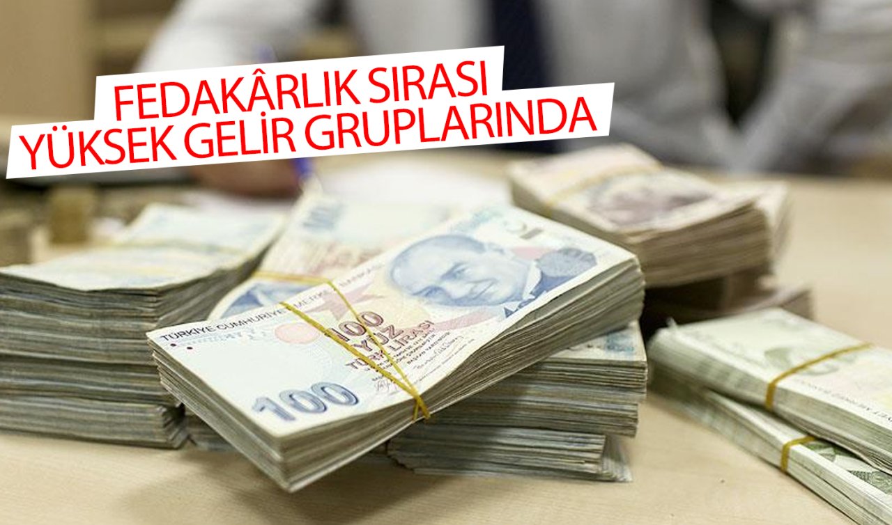 Fedakârlık sırası yüksek gelir gruplarında