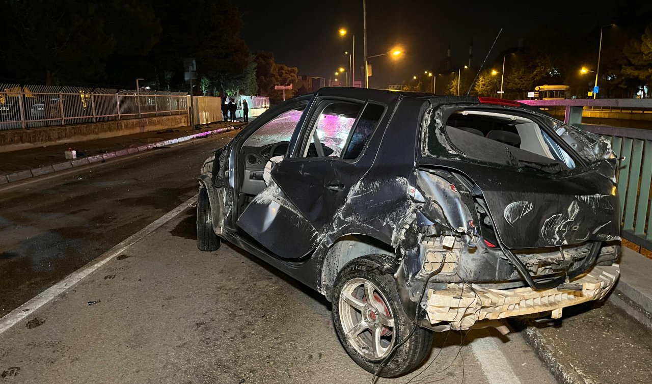 Otomobil önce korkuluklara ardından bariyere çarptı: 1 yaralı