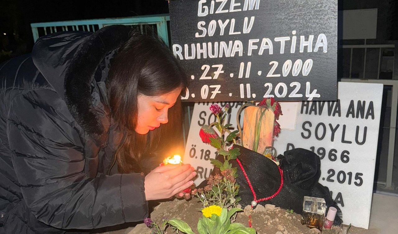 Kazada ölen ikizi Gizem’in doğum gününü mezarı başında pastayla kutladı