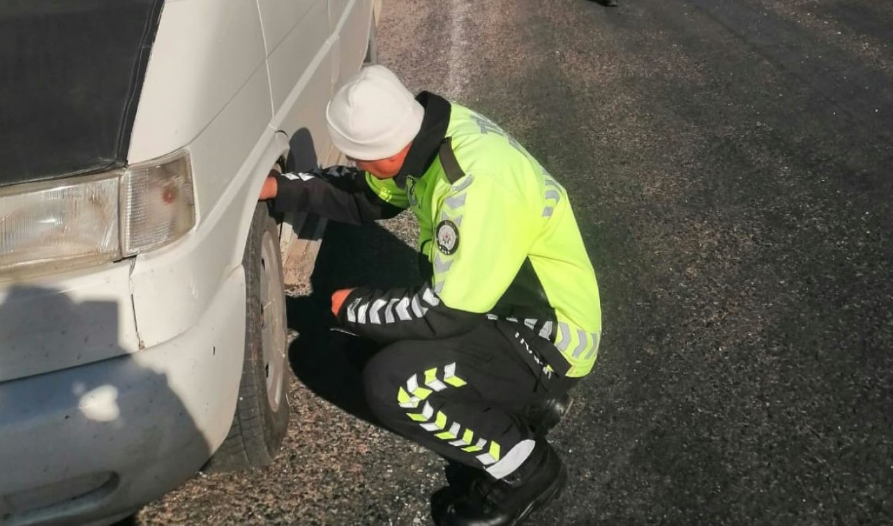 Bozkır’da kış lastiği denetimleri sürüyor